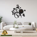 Flower Butterfly Wall Clock